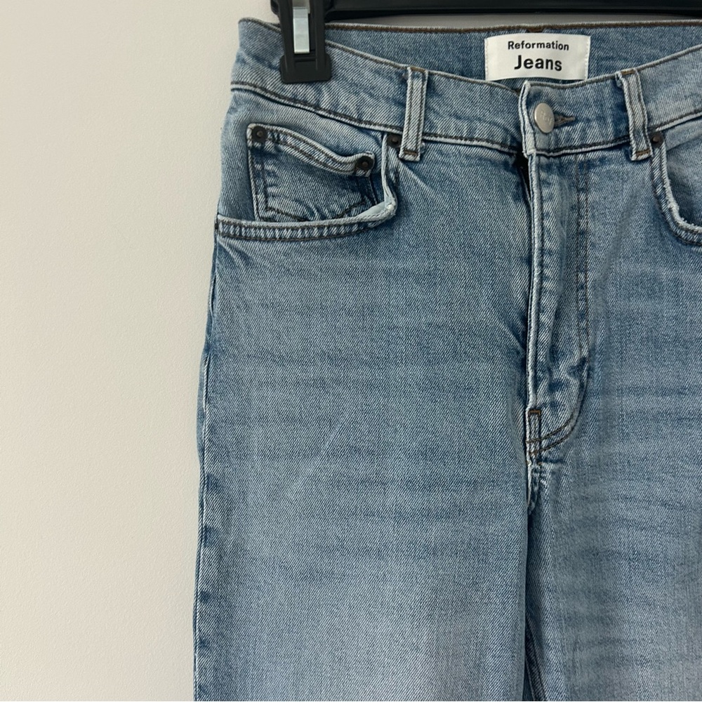 Reformation Jeans High Rise Como Vintage Light Wash Skinny Jeans 26 - Picture 4 of 11